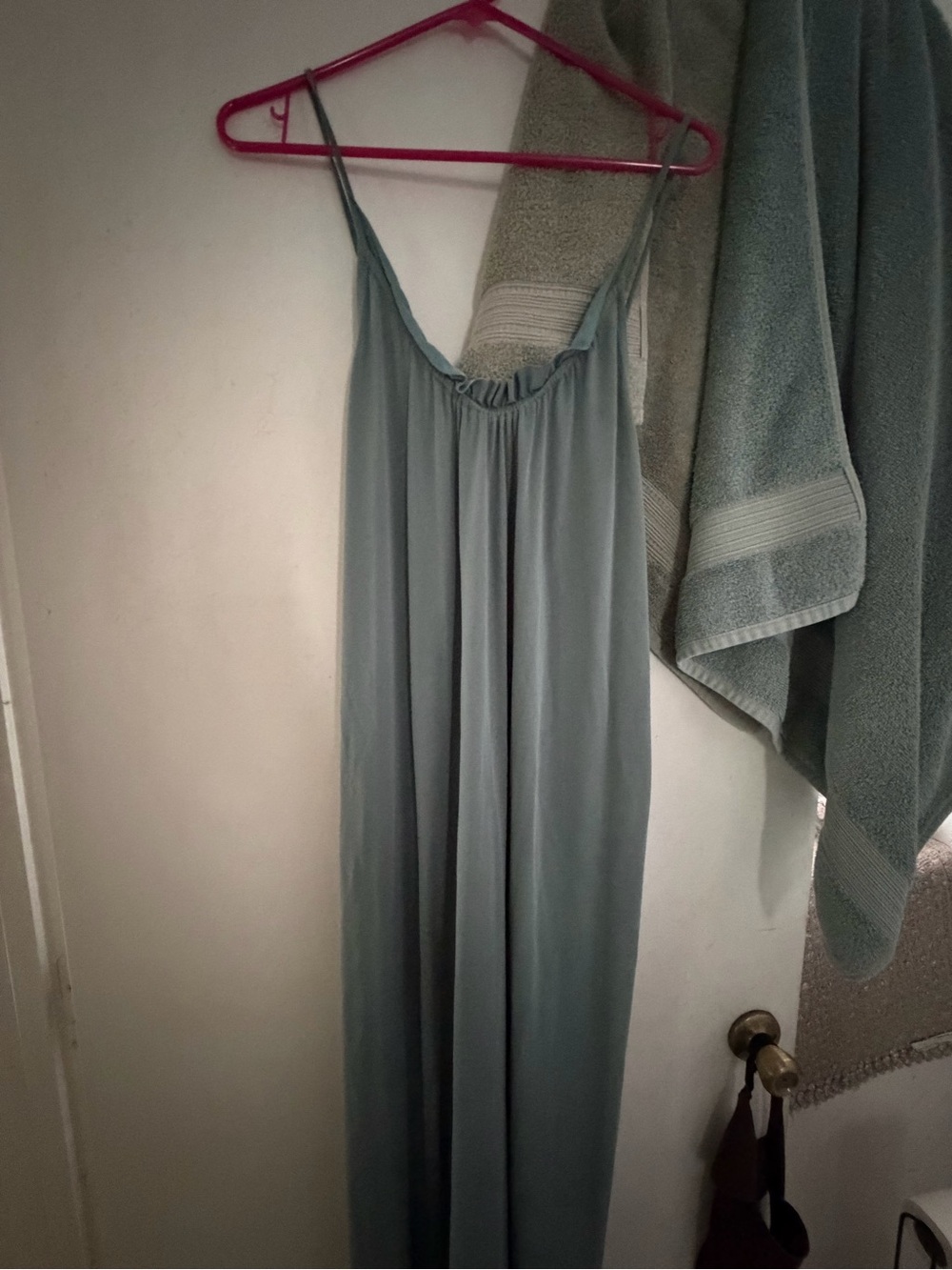 Double Zero Sage Green Maxi Dress with Spaghetti Straps